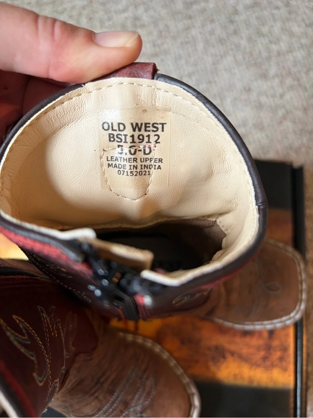 NWT Old West Toddler Boots 5 - Picture 3 of 4